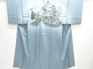 アンティーク　風景模様単衣男物長襦袢